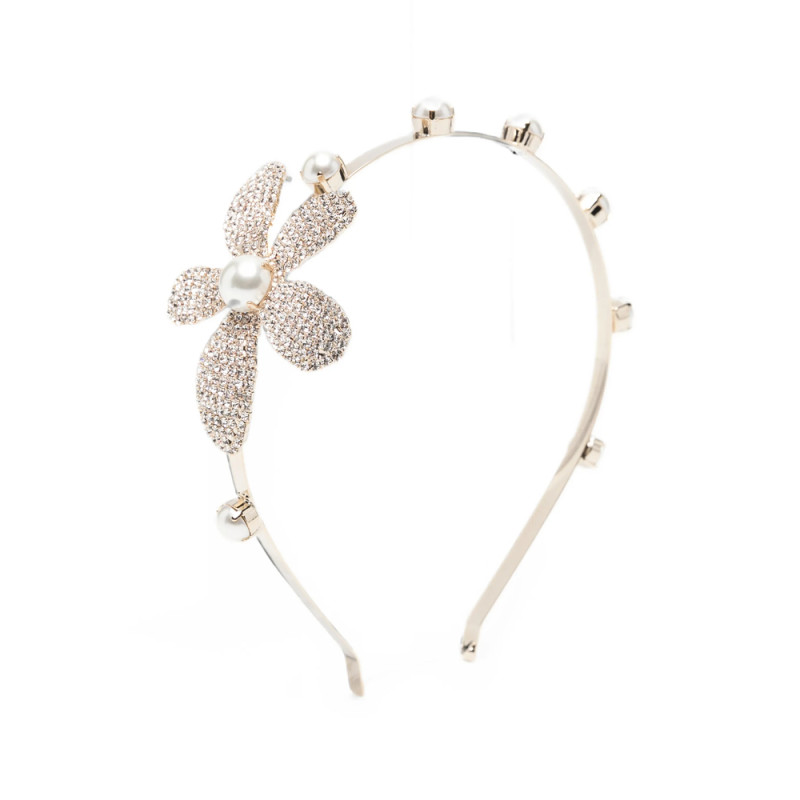 Rosantica Crystal-embellished Faux-pearl Headband