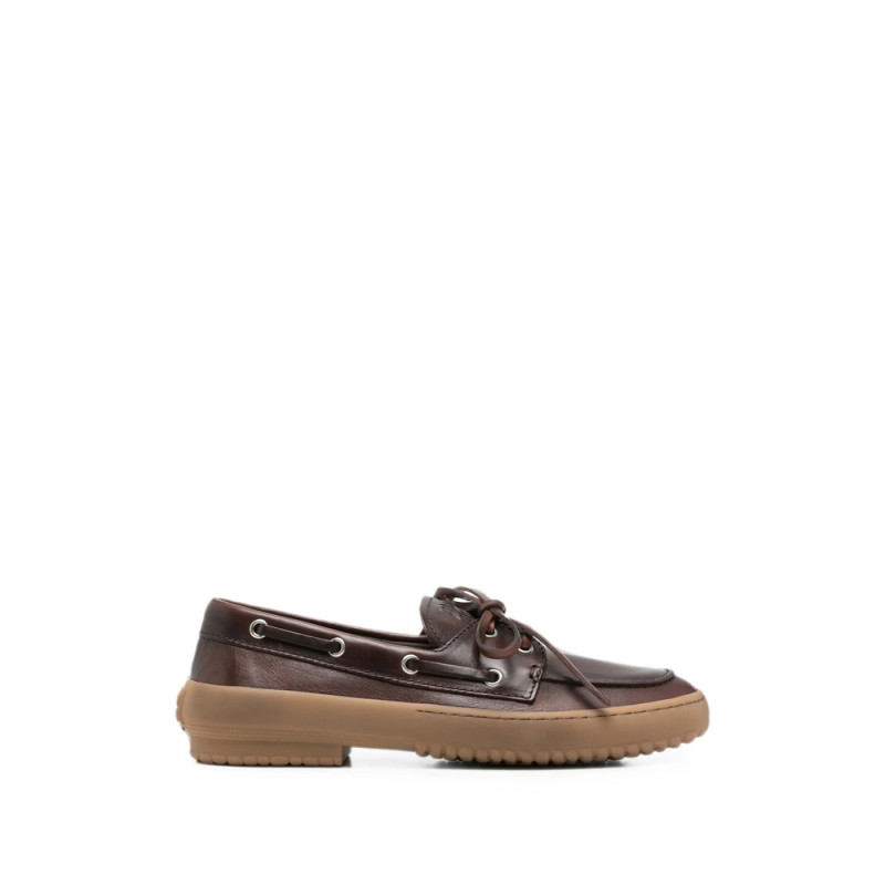 Miu Miu Lace-up Leather Loafers