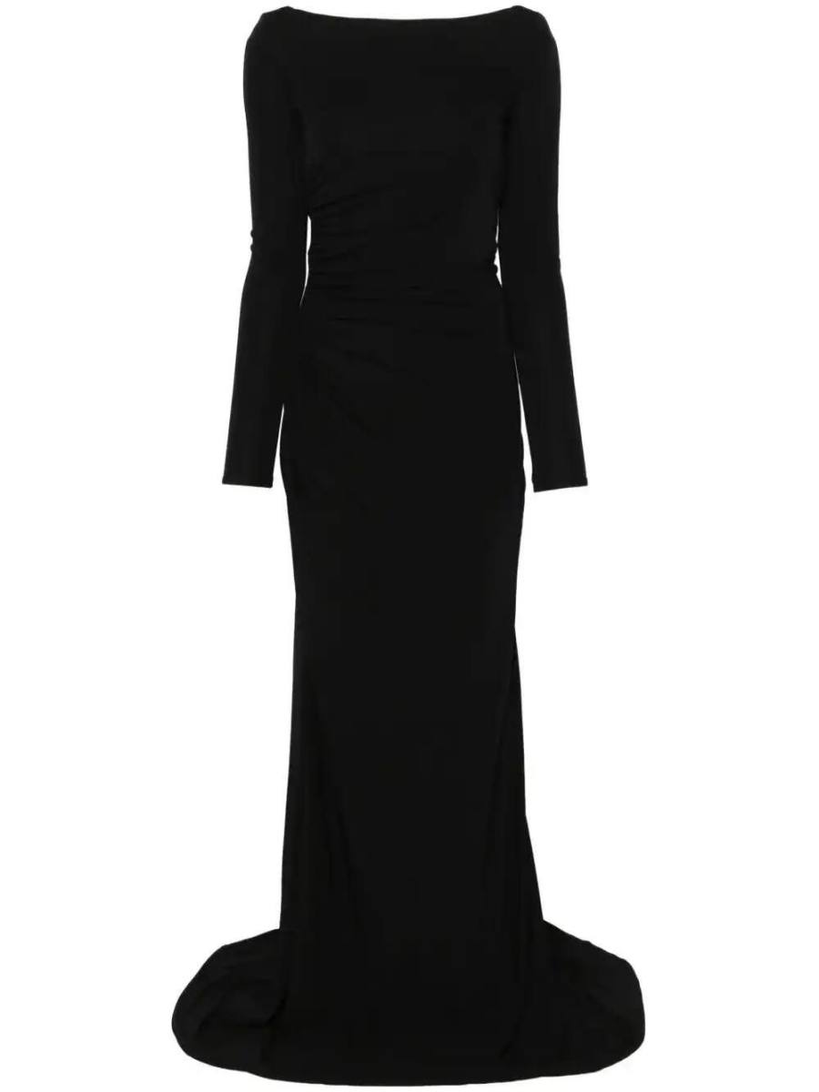 cowl-neck maxi dress