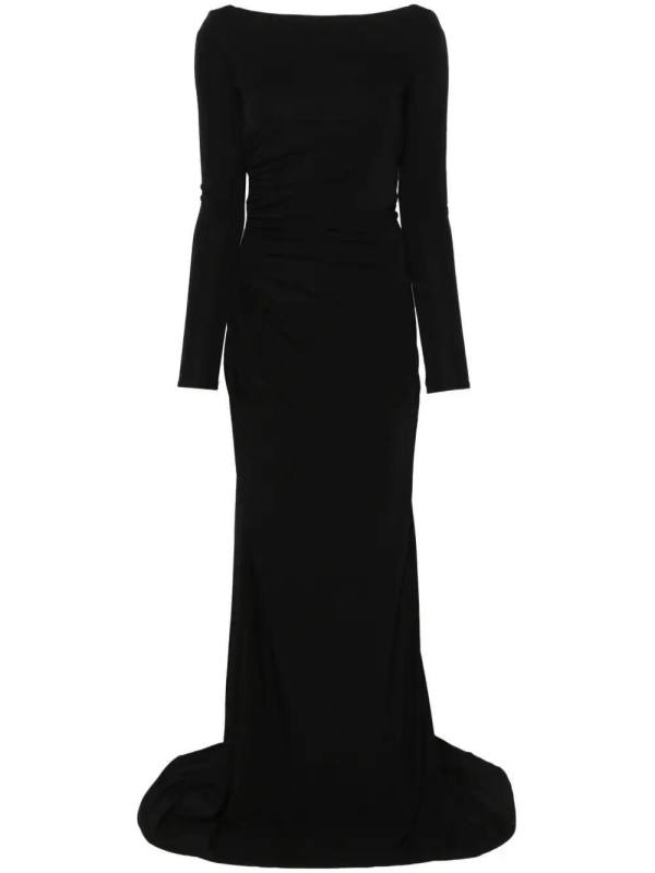 cowl-neck maxi dress