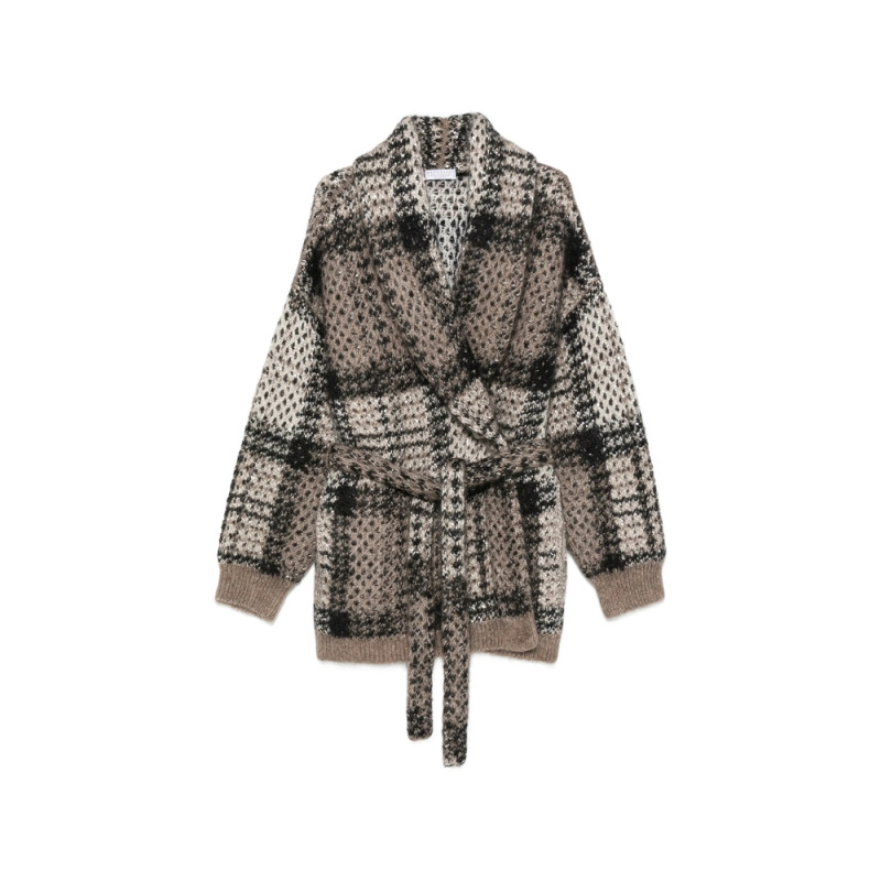 Brunello Cucinelli Sequin-embellished Checked Cardigan