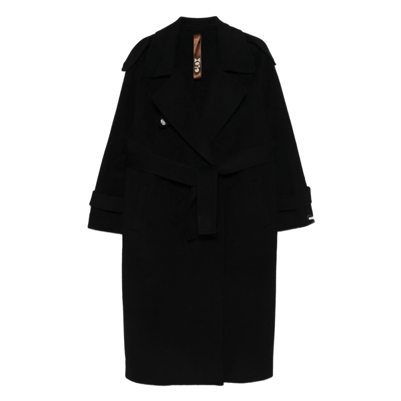 Glox Belted Long-sleeve Coat