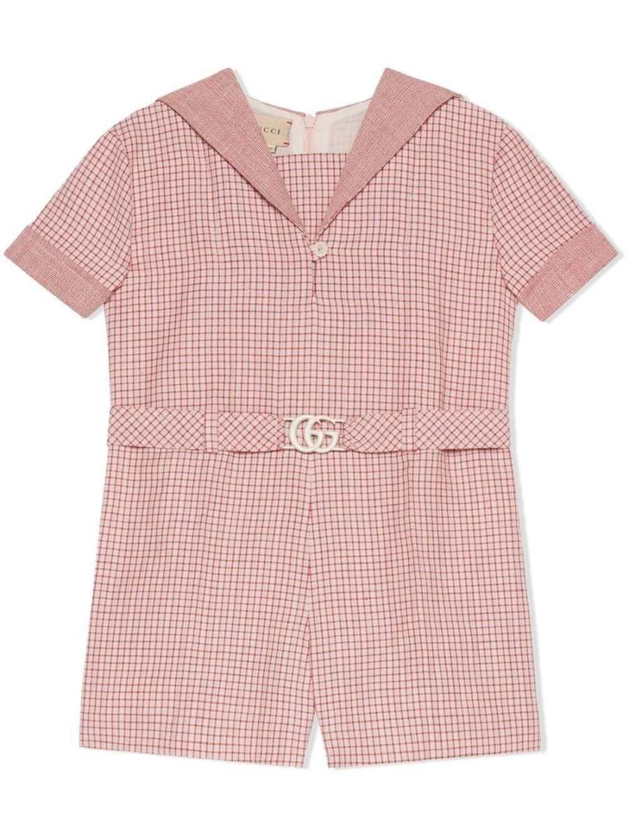 Double G-buckle playsuit