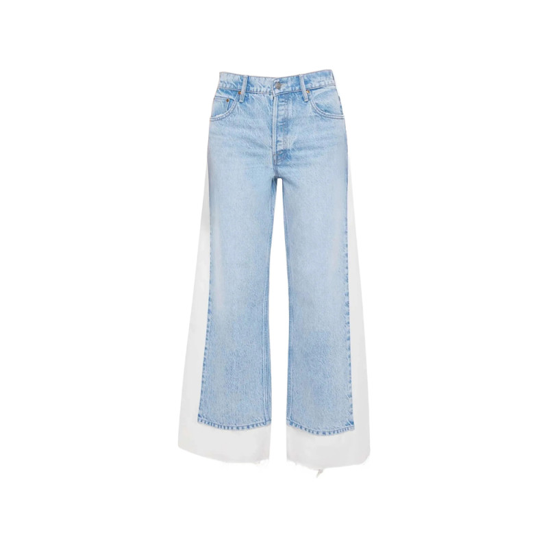 Mother Nacho Double Dip Frayed Panelled Jeans