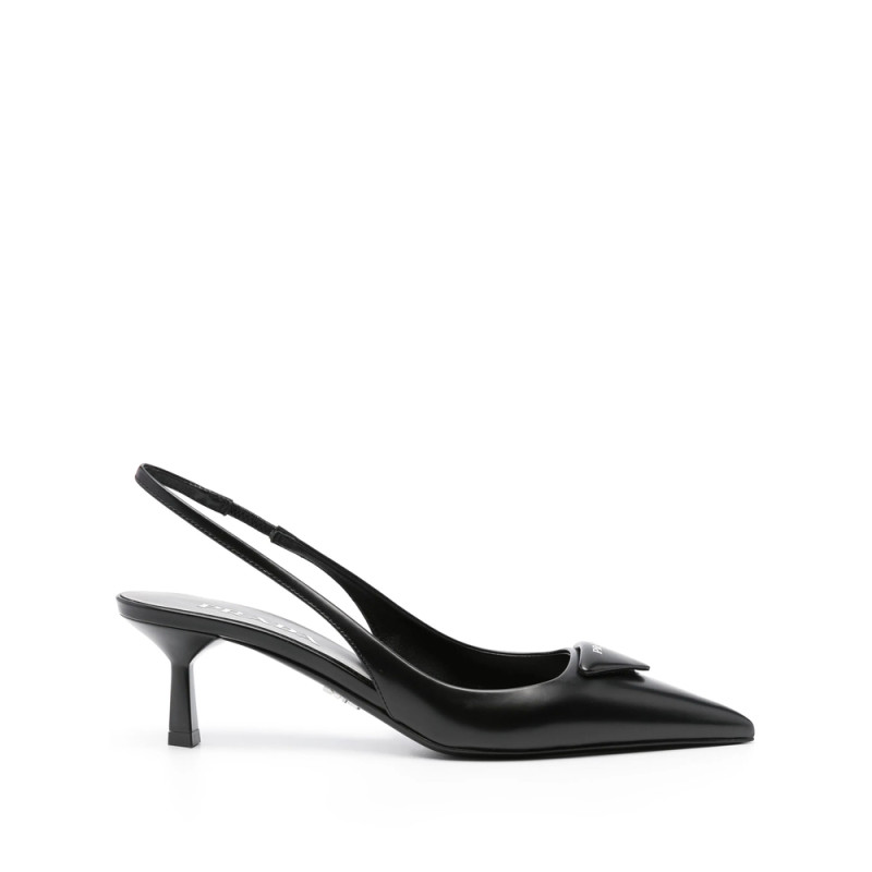 Prada 70mm Leather Slingback Pumps