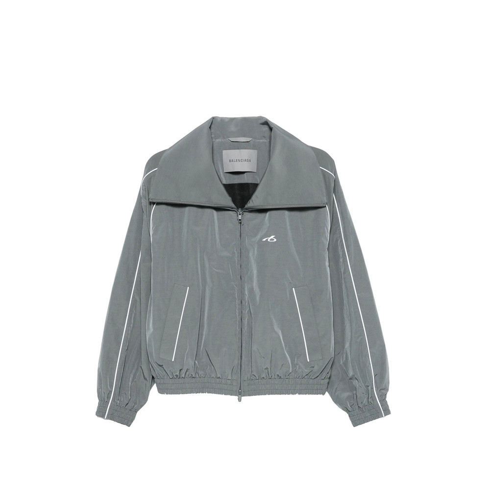 Balenciaga Logo-print High-neck Lighweight Jacket