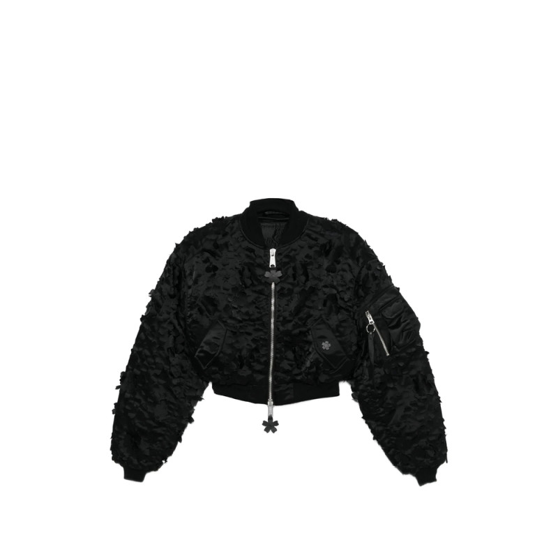 Cb X Alpha Industries X Cecile Bahnsen Ma-1 Flower-appliqué Zipped Bomber Jacket