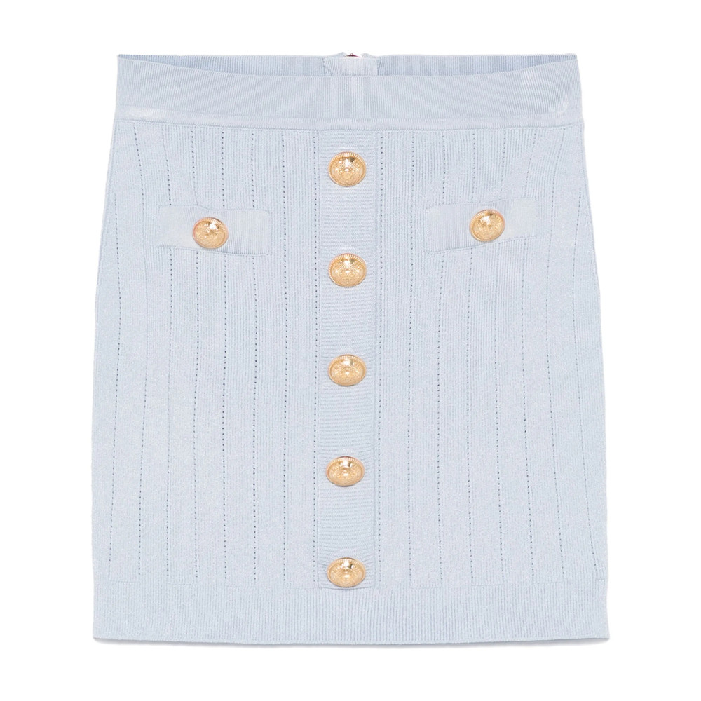 Balmain Coin-buttons Detailed Mini Skirt