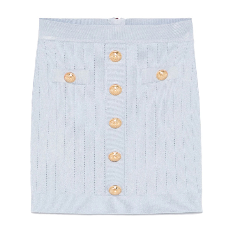 Balmain Coin-buttons Detailed Mini Skirt