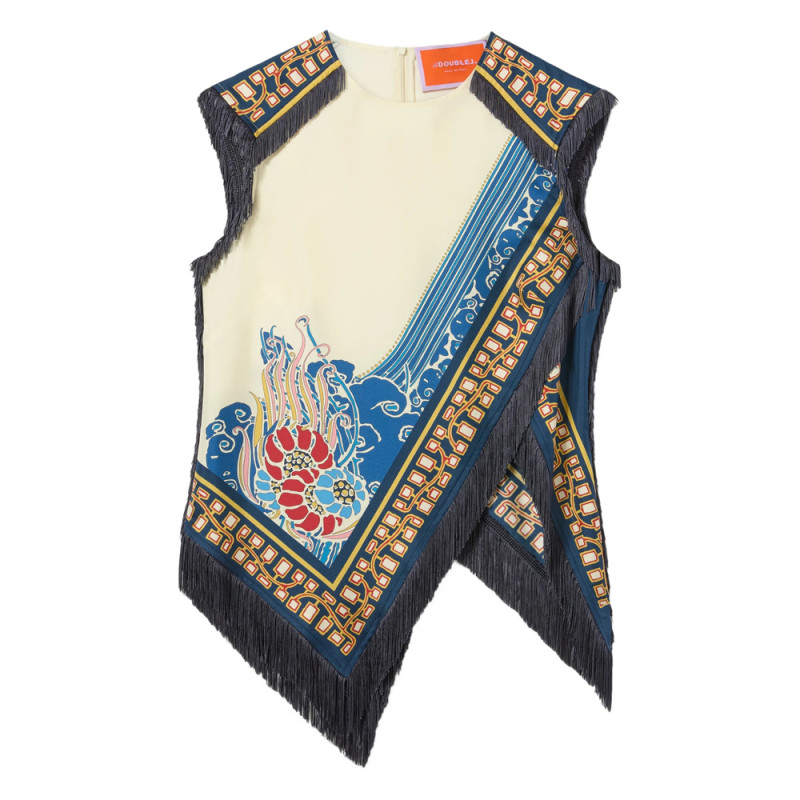 La Double J Fringed Scarf Top