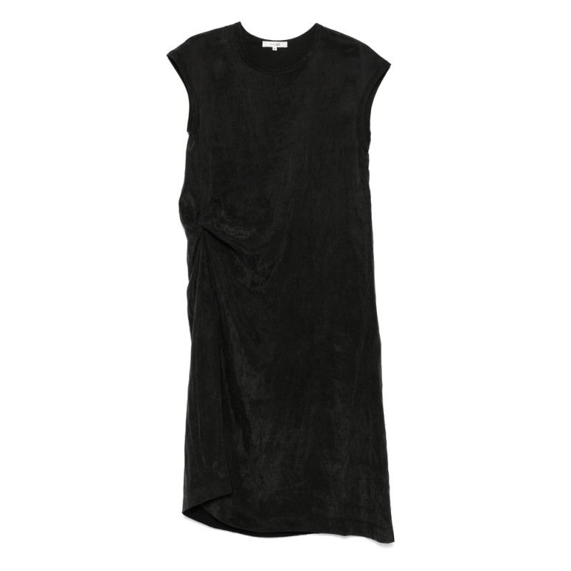 Colour 5 Power Crinkled-finish Midi Dress