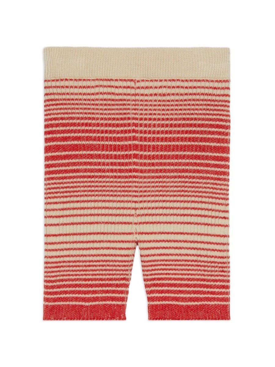 striped rib-knit leggings