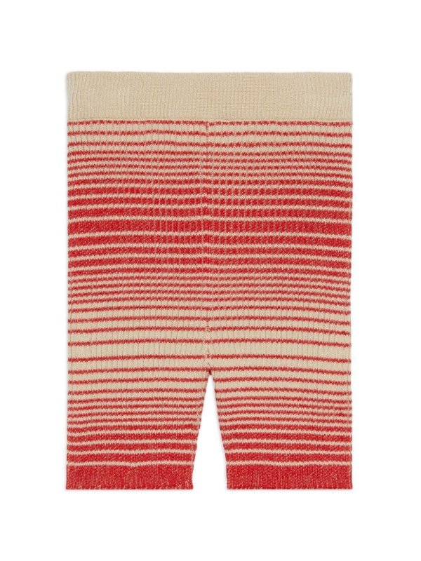 striped rib-knit leggings