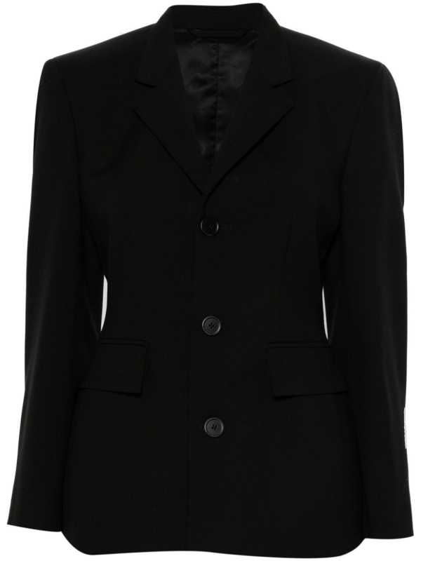 single-breasted wool blazer