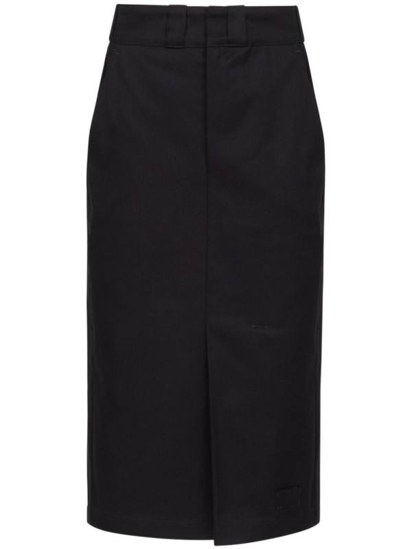 high-rise midi skirt
