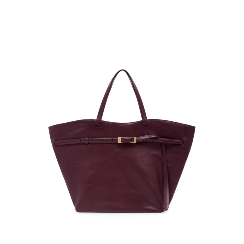 Anine Bing Elly Tote Small-grained Leather - Fig