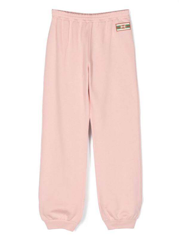 logo-patch cotton track pants