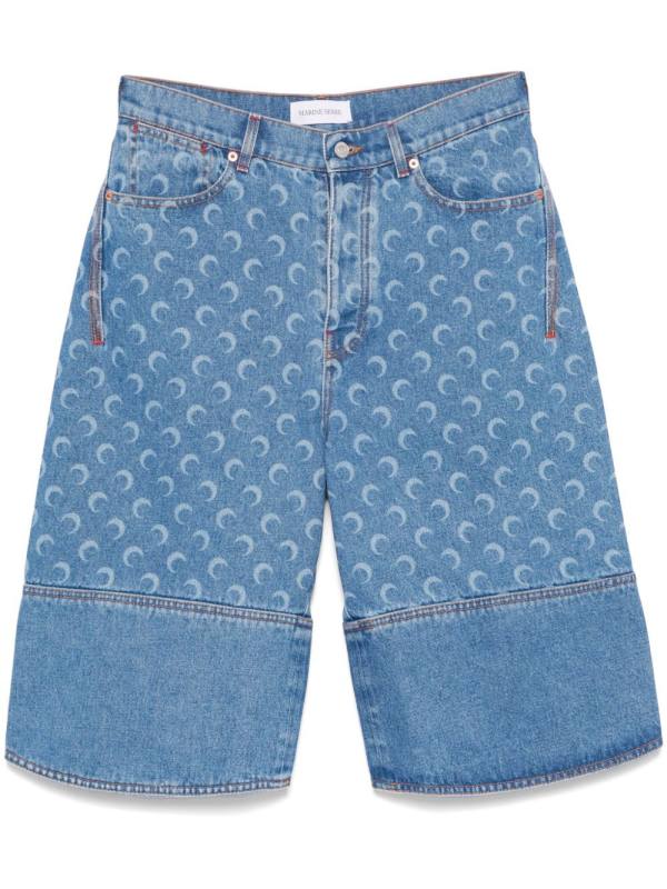 Moonogram-pattern shorts