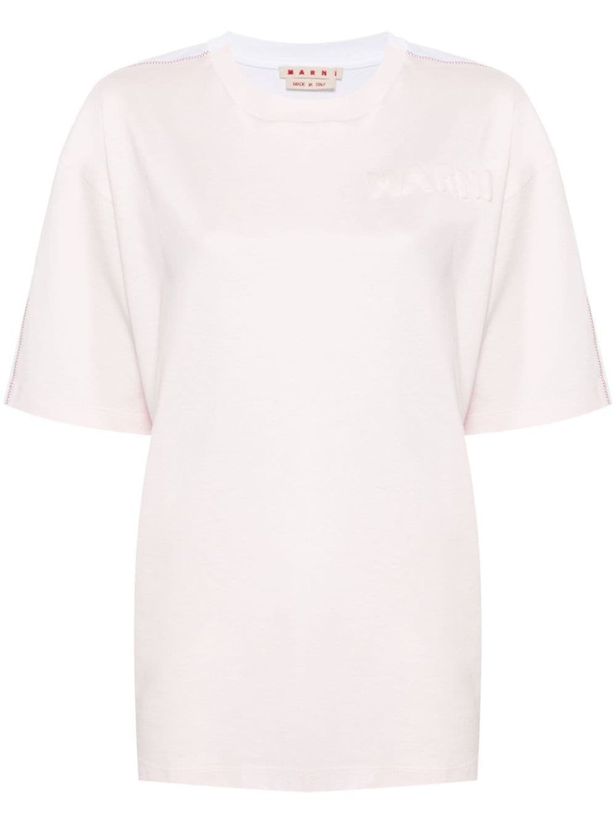 logo-embossed T-shirt