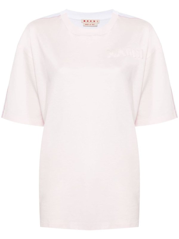 logo-embossed T-shirt