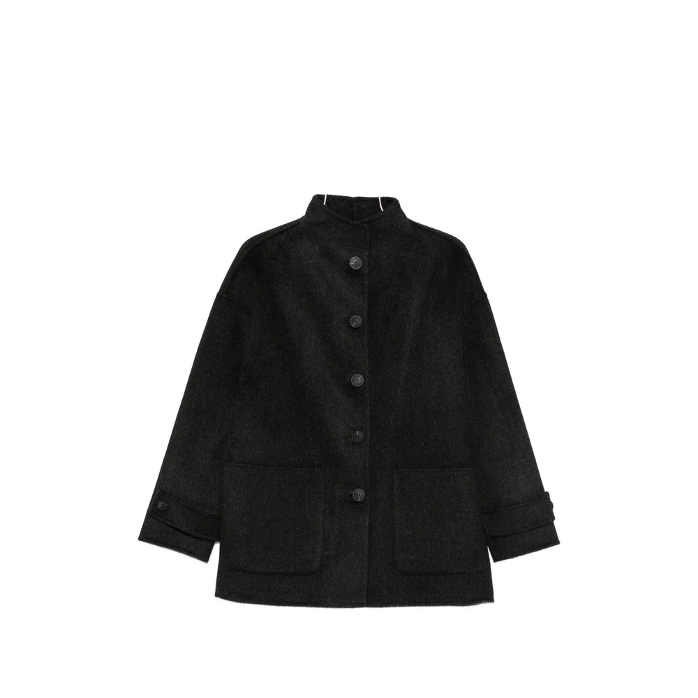 The Dynamis Studio High-neck Patch-pocket Coat