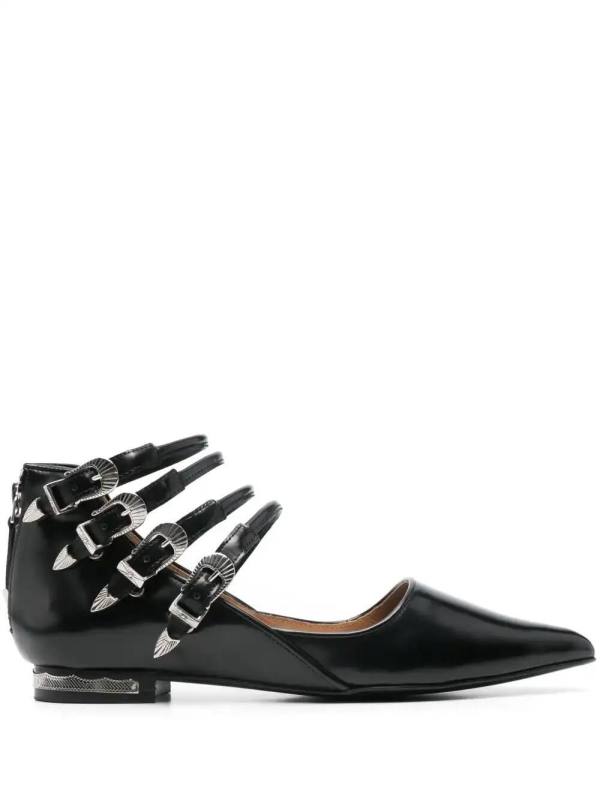 buckle-detailed ballet flats