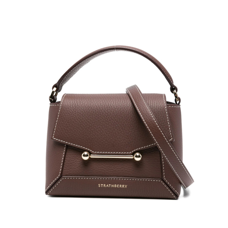 Strathberry Nano Mosaic Leather Bar-detail Tote Bag