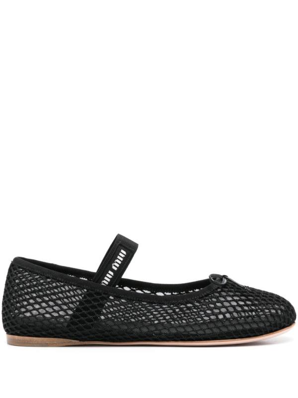 mesh-design ballet flats