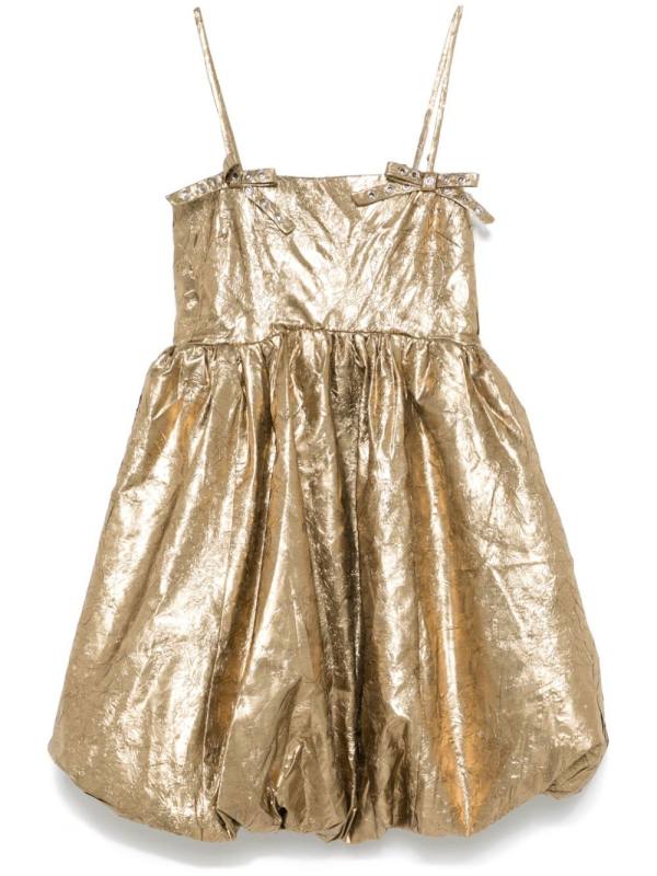 pleat-strap mini dress