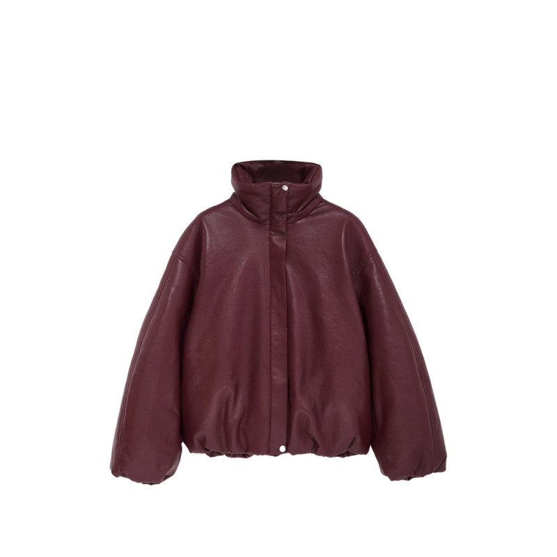 Anine Bing Cyrus Jacket - Burgundy Recycled Jacket