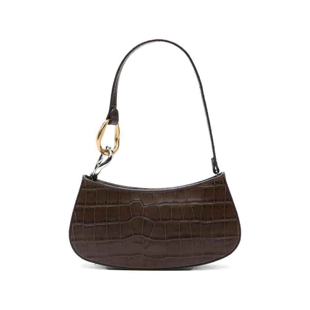 Staud Ollie Crocodile-effect Shoulder Bag