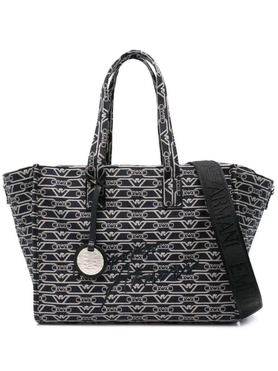 monogram-jacquard tote bag