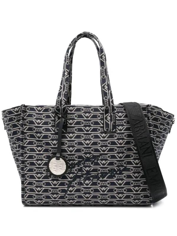 monogram-jacquard tote bag
