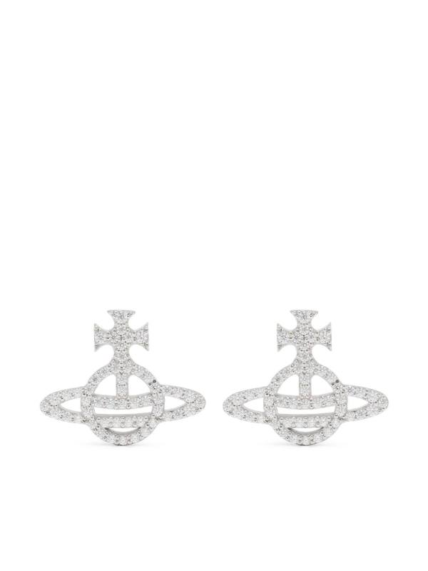 Calliope embellished Orb-plaque earrings