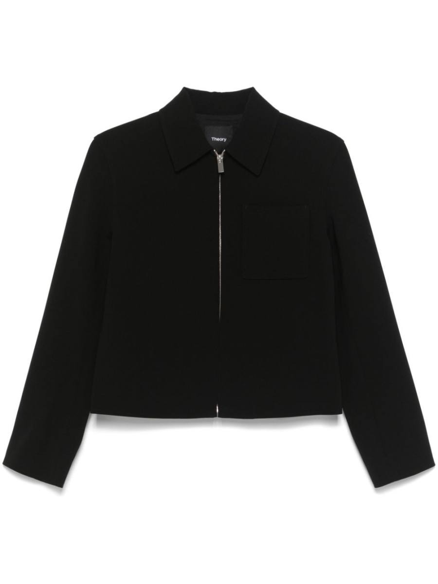 crepe-texture jacket