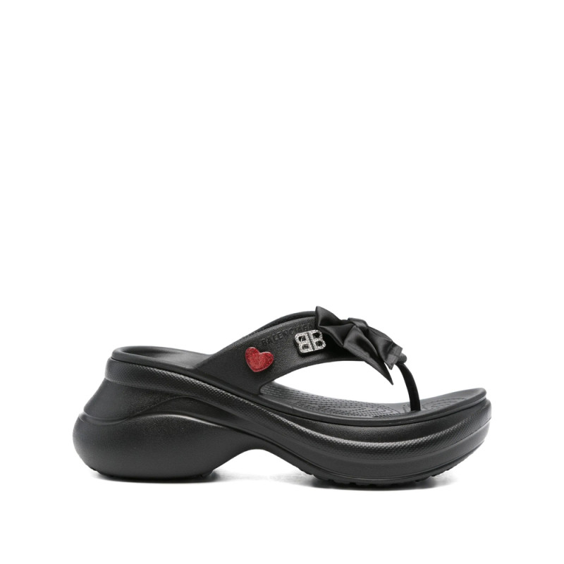 Balenciaga Platform Thong Croc Slides