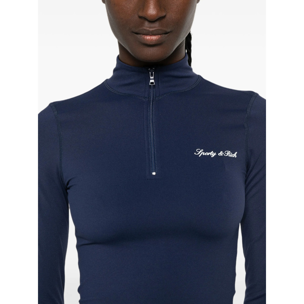 Sporty & Rich Signature Logo Quarter-zip Performance Top