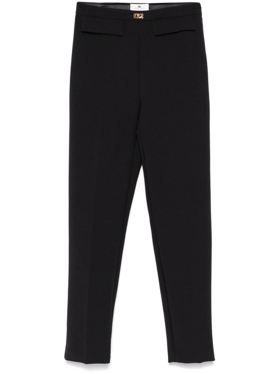 logo-plaque slim-fit trousers