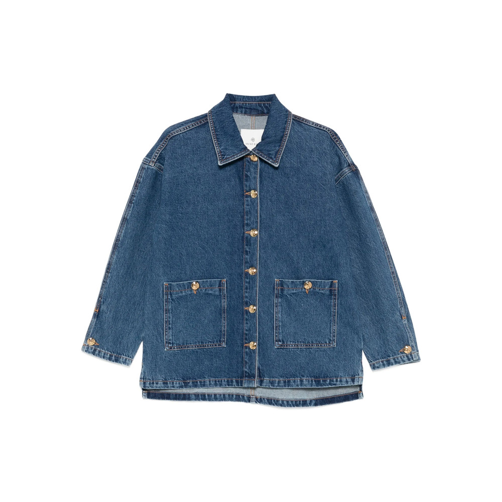 Anine Bing Buttoned Denim Jacket