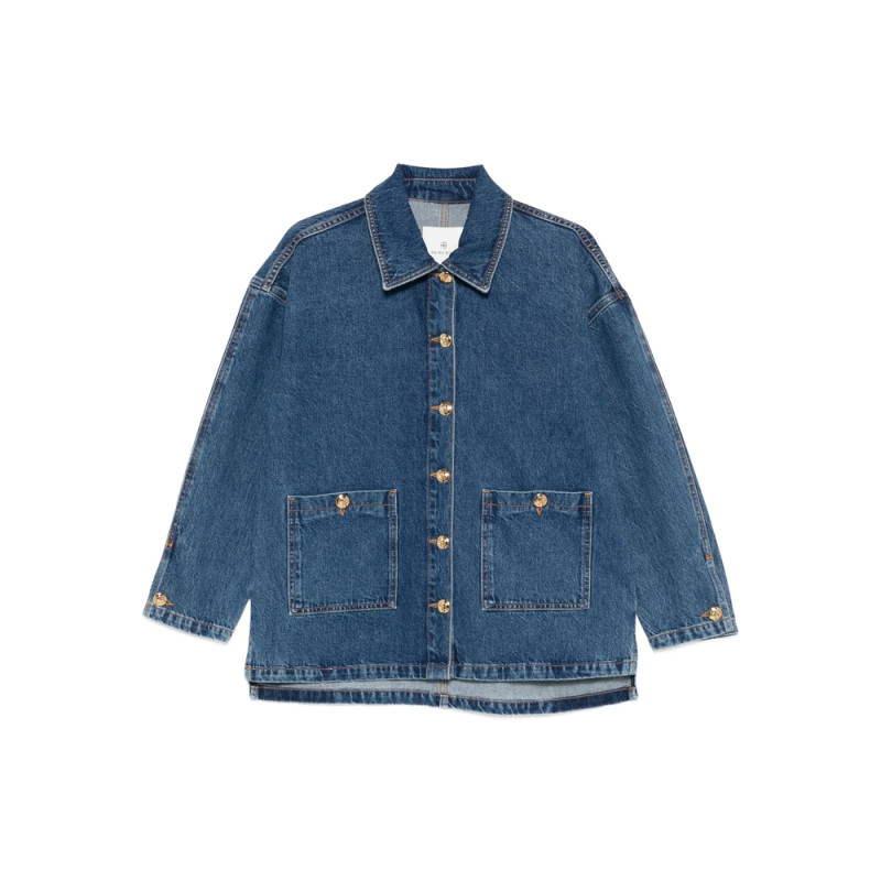 Anine Bing Buttoned Denim Jacket