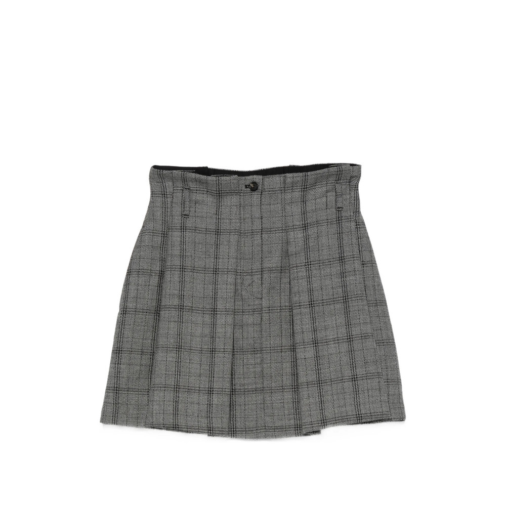 Tela Check-pattern Pleated Mini Skirt