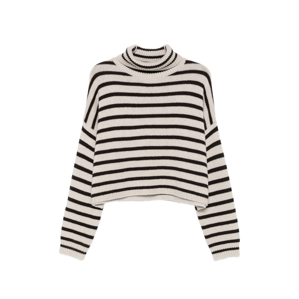 Lisa Yang Zerlina Striped Roll-neck Sweater