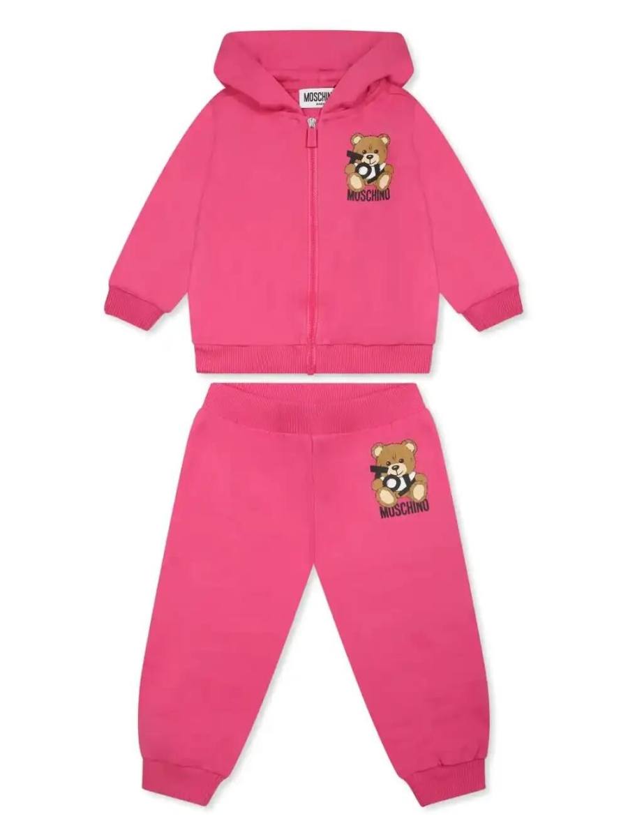 Teddy-Bear-motif tracksuit set