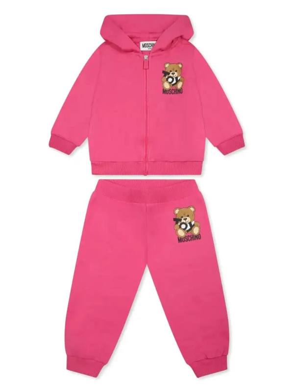 Teddy-Bear-motif tracksuit set