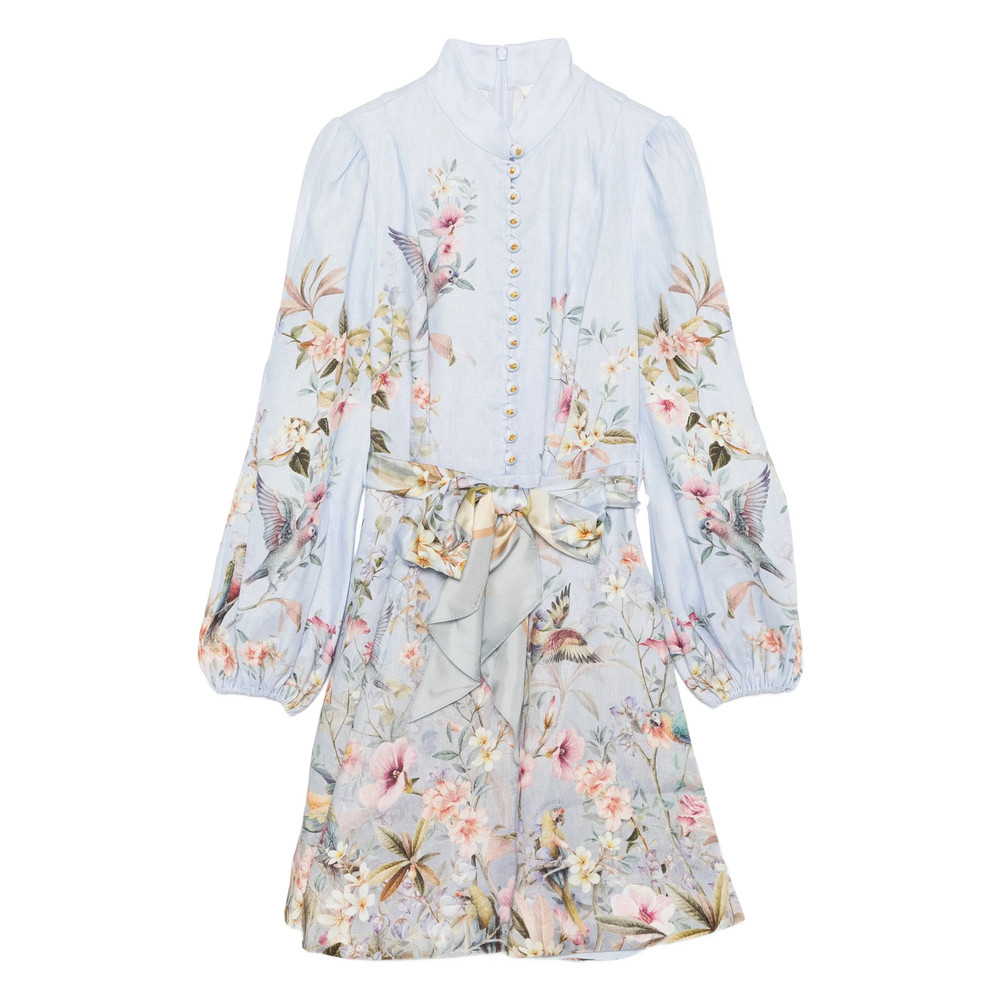 Zimmermann Rebellion Button Floral Minidress