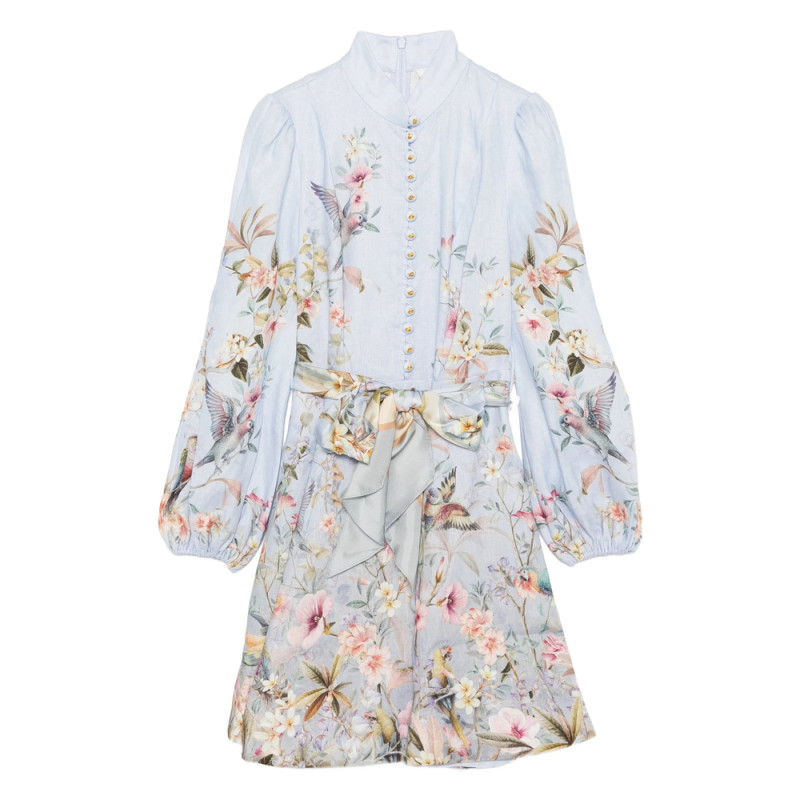 Zimmermann Rebellion Button Floral Minidress