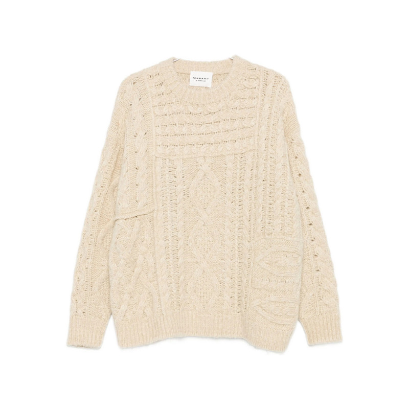 Marant Étoile Cable-knit Crew-neck Sweater
