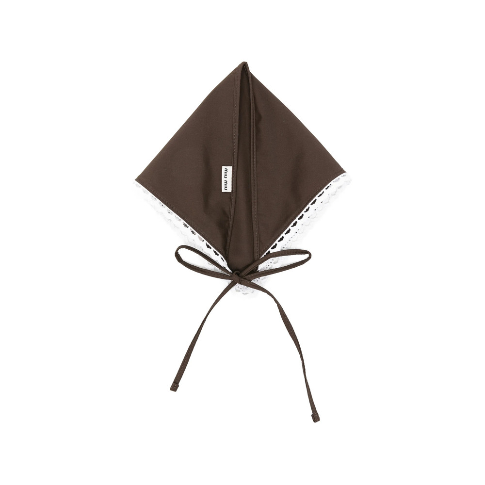 Miu Miu Lace-trim Tie-fastening Hair Accesory