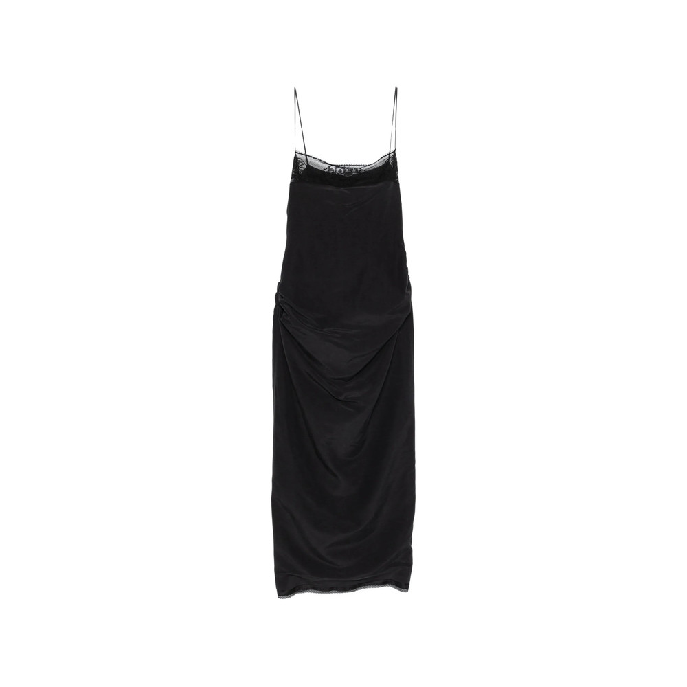 Magda Butrym Lace-trim Draped Midi Dress