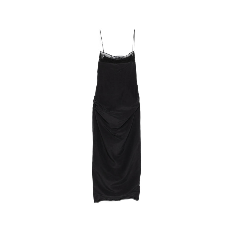 Magda Butrym Lace-trim Draped Midi Dress